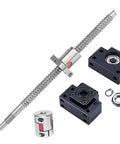 25mm Ballscrew Kit SFU2504 RM2504 Anti-Backlash Ball Screw Length 12.6 inch / 320mm 4mm Pitch + Ball Screw Nut + BK/BF20 Bearing End Supports+ Coupler, High Precision Part for CNC Machine