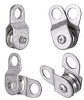 28mm Cable Pulley Wheel with Ball Bearing, Smooth No Noise, Small Snatch Block for 0.23 Inch/6mm Wire Rope, 4Pack in different angles