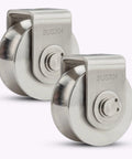 2Pack Pulley Block U 304 Stainless Steel Pulley Roller, 2 Inch Heavy Duty Duplex Bearing Silent Grooved Wheel Loading 880lb/400Kg