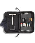 Open view of 3-Gun Maintenance Kit with Individual Torque Limiters in a black case, showing T-handle and various 1/4-inch bits.