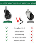 Comparison of Three Inch Thread Screw In Office Chair Caster Wheels Not Metric M10 Three Eighths Inch Thread with others, benefits listed.