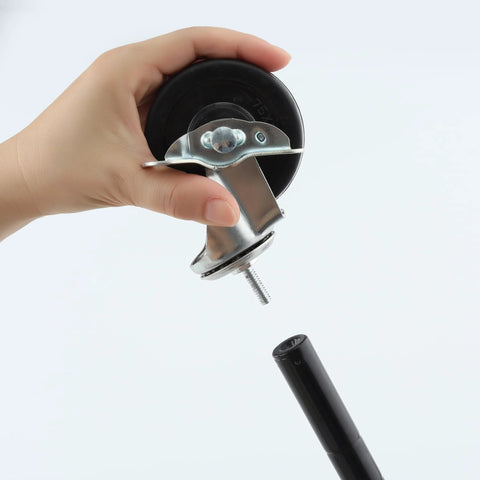 Installing 3 Inch Heavy Duty Caster Wheels With 1 Quarter Inch Thread Stem Set Of 4 For Wire Shelving Furniture And Carts Durable Polyurethane And Steel