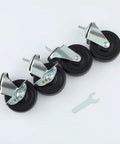 3 Inch Heavy Duty Caster Wheels With 1 Quarter Inch Thread Stem Set Of 4 For Wire Shelving Furniture And Carts Durable Polyurethane And Steel Construction Replacement Wheels For Home Office Shop Carts And Shelving Units
