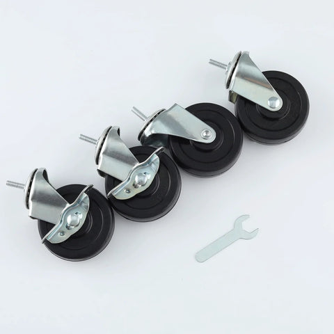 3 Inch Heavy Duty Caster Wheels With 1 Quarter Inch Thread Stem Set Of 4 For Wire Shelving Furniture And Carts Durable Polyurethane And Steel Construction Replacement Wheels For Home Office Shop Carts And Shelving Units