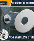 Albo stainless steel fender washer, 1/4 in inner hole x 1-1/4 in outer diameter, installed on a bolt.