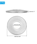 304 Stainless Steel Belleville Spring Washers M10x27 Conical Knurled Pack Of 10, showing dimensions and knurled edge design.