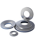 304 Stainless Steel Conical Disc Spring Cup Washers Three Eighths Inch ValuePack assortment view.