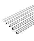304 Stainless Steel Tube, 1mm 2mm 3mm 4mm 5mm 6mm OD 0.15mm/0.6mm Wall Thickness 300mm Length, Pack of 6, side view of tubes