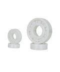 Full Ceramic Bearing ABEC-9 Precision ZrO2 Zirconia Deep Groove Ball Bearing 5x10x4 Millimeters displayed with two sizes.