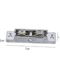 Stainless Steel Sliding Door Rollers and Window Pulleys Crafted for a Smooth Operator Glide with Double Wheels and Rust Proof Build Ideal for glass doors, 7cm x 1.5cm x 1.2cm.