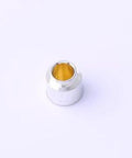 Twenty Top Shelf Smd Surface Mount Round Nut Columns For Printed Circuit Boards 3Point2X4Mm Tinned Copper heavy duty nut column close-up.
