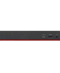 Close-up of the Badass Thunderbolt 4 Docking Station with USB-C and audio ports, showcasing the sleek design and connectivity options.