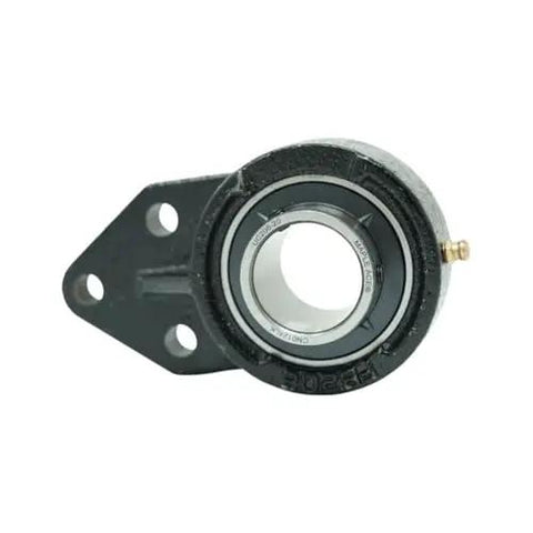 Built Like A Tank Half Inch Flat Socket Flange Pillow Block Ball Bearing Self Aligning for heavy duty equipment close-up showing cast iron bracket.