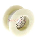 Kickass 10X56X31mm Sealed Double Shields U Groove Guide Pulley Sheave Bearing showing inner bearing and smooth surface.