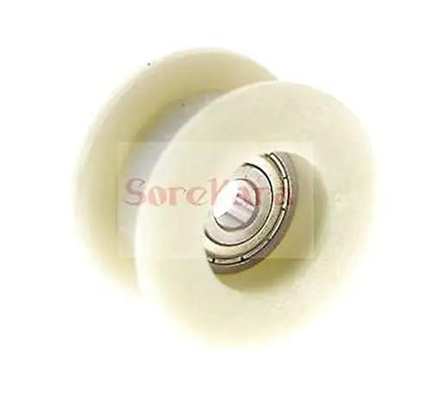 Kickass 10X56X31mm Sealed Double Shields U Groove Guide Pulley Sheave Bearing showing inner bearing and smooth surface.