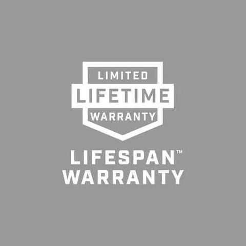 Limited lifetime lifespan warranty badge for 6 Inch Zinc Plated Extra Heavy T Hinge With Weatherguard Protection product.
