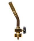 Pencil Flame Propane Torch Head For Precise Soldering, Brass Construction, Side View, UL2317 Compatible, Manual Start