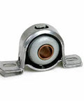 OEM Compatible Pillow Block Bearing For Swing Coolers 5/8 Inch Shaft Heavy Duty Iron Build, detailed view of bearing with metal housing.