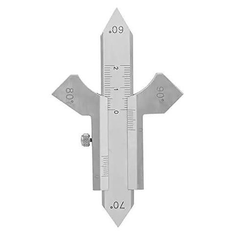 WJJDLLNP Calibre Vernier Caliper Manual Welding Gauge Stainless Steel Fillet Throat Gage for Measuring Reinforcement Digital with clear markings.