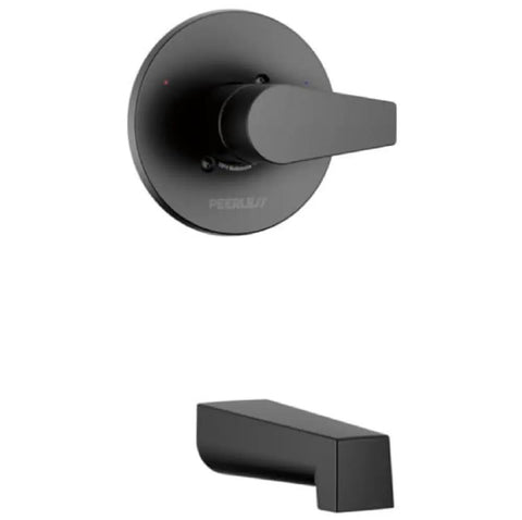 Matte Black Dope Finish Single Function Shower Trim Kit With Tub Spout And Monitor Pressure Balanced Cartridge Included