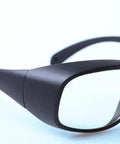 Premium Laser Safety Glasses For Beauty Clinics Loaded With Heavy Duty Armor Against Co2 And Erbium Lasers At Two Thousand Seven Eighty And Twenty Nine Four Zero Nanometers While Guaranteeing Snappy Vision When Things Get Hot, black polycarbonate eyewear.