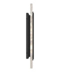 Temecula Outdoor Wall Lantern 25W LED Light One Crystal Shade Sand Coal Finish side view with matte black metal.