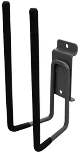 Heavy Duty Wall Mounted Ski And Snowboard Boot Storage Rack That Is A Total Space Saver Built Tough With Rust Resistant Finish For Ice Skates Roller Skates And Winter Gear Zero Hassle Setup close-up of a black metal ski boot holder
