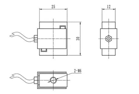 Workhorse Digital Force Gauge With External Micro S Beam Load Cell Delivering 100 Newton Capacity For Smooth Tension And Compression Testing In Tight Quarters Using Quick M6 Mounts - Load cell dimensions and wiring diagram.