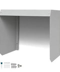 Badass Wall Mount EV Charger Enclosure Waterproof Outdoor Cover Kick Ass Durable Cable Box with gray galvanized steel finish.