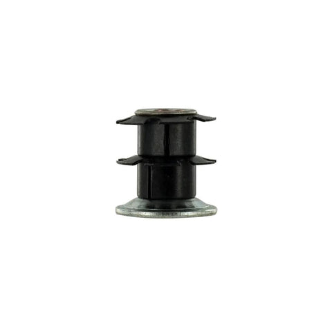 Double Star Threaded Caster Insert In Heat Treated Steel For 1 Inch Round Tube 16 18 Gauge With 3/8-16 Thread Pack Of 4 Deep Set Secure