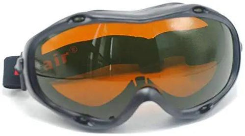 Snag These Top Tier Laser Safety Goggles Delivering Heavy Duty Od5 Plus Blockade For Fifty Three Two And One Zero Six Four Nanometer Beams side view with tinted lenses.