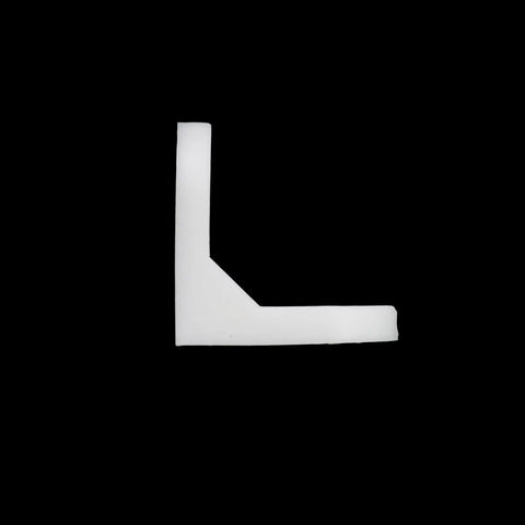 Premium Plastic L Shelf Bracket in white, 24mm size, ideal for sturdy wall mounting and DIY shelving setups.