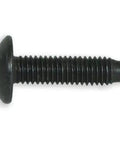 Professional Grade Straight Up American Made 12 24 Slide On Cage Nuts And Pilot Point Rack Screws With Washers 25 Pack Black Oxide rounded pilot point screw in black oxide finish.