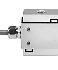 Workhorse Digital Force Gauge With External Micro S Beam Load Cell Delivering 100 Newton Capacity For Smooth Tension And Compression Testing In Tight Quarters Using Quick M6 Mounts - close-up of load cell sensor