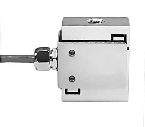 Workhorse Digital Force Gauge With External Micro S Beam Load Cell Delivering 100 Newton Capacity For Smooth Tension And Compression Testing In Tight Quarters Using Quick M6 Mounts - close-up of load cell sensor