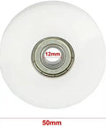 Pro Grade Deep V Groove Guide Bearing Pulley With Solid Metal And Nylon Build crafted for butter smooth rail glide 50mm diameter with 12mm bore.