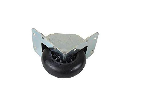 Medium Recessed Tilt Caster Housing With 2.75 Inch Diameter Polyurethane Wheel Ball Bearings 100 Pound Capacity Zinc Finish
