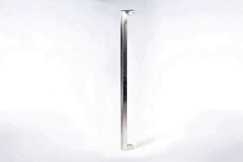 Sleek 48 Inch Single Sided Modern Stainless Steel Front Door Handle With A Slick Brushed Nickel Satin Finish For Exterior Push Pull Use On Wood Glass Metal Sliding Shower Or Barn Doors Serving As A Heavy Duty Smooth Operator That Really Levels Up Your, stainless steel door handle with a sleek design