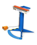 24 Inch Industrial Magnetic Pan And Box Heavy Duty Sheet Metal Brake Workhorse with Electro Magnetic Clamping System in blue