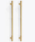No Nonsense Solid Brass Cabinet Pulls With Sleek Brushed Gold Finish, Heavy Duty Kitchen Cupboard And Dresser Drawer Handles, 11 1/4 Inch Center Spacing, Built For Everyday Home Swaps - two solid brass handles