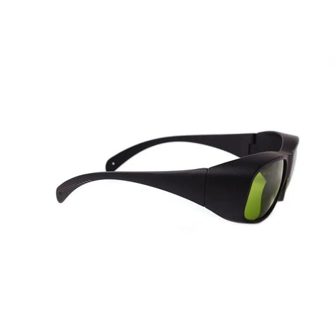 Top Shelf Infrared Laser Protective Glasses For Nd Yag And Multi Wave Bands With Heavy Duty Hella Clear Optics and Kick Ass Shield, side view.