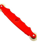 Dual Head Window Roller Handle Smooth Gliding Plastic Pulley Wheel For Screen Window Repair with white wheels and red body.