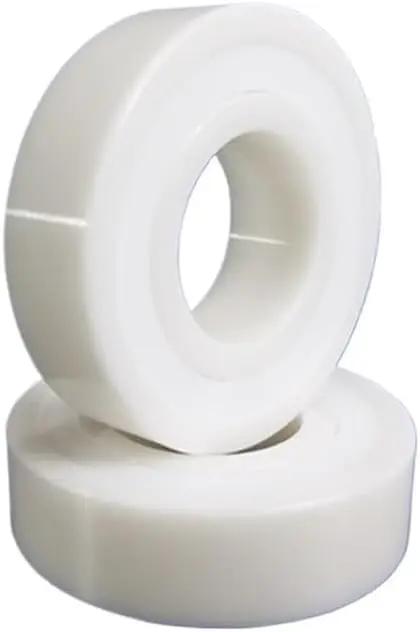 Full Ceramic Bearing Single Piece No Shaft Meshing High Load Rating Buttery Smooth Rotation Heavy Duty Wear Resistance Ultra Low Noise Long Lifecycle Durable Finish Built Like A Tank For Tough Jobs stacked on a white background.