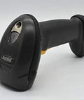 DS6878 2D Wireless Bluetooth Barcode Scanner With Docking Cradle And USB Cable Renewed, front view, black, handheld device