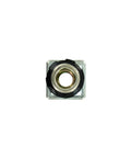 Front view of Double Star Threaded Caster Insert in heat-treated steel for 3/4 inch square tubing, 5/16-18 thread, flush fitting.