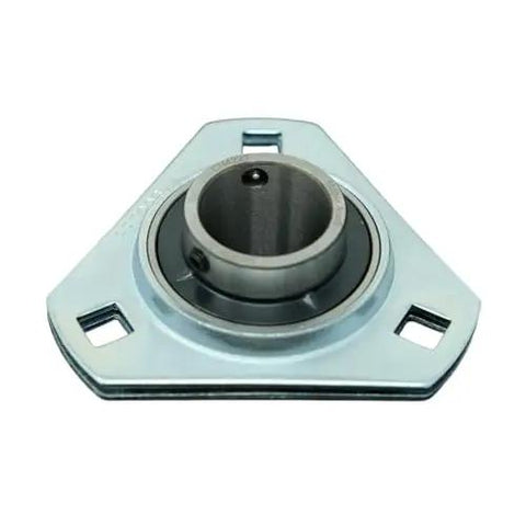 Heavy Hitter UC205 Triangle Flange Pillow Block Bearing With 1 Inch Bore And Three Bolt Mounting, zinc coated housing.