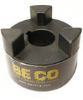 Heavy Duty L095 Jaw Coupling Hub 3/4 Inch Bore With 3/16 By 3/32 Keyway Precision Fit For Roller Chain Sprocket Trains viewed from the top.