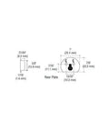 Premium Chrome Universal Plunger Lock Keyed Alike Setup with detailed dimensions for installation on glass or wood doors.