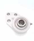 MUCFBL204-12W 0.75 Inch Bore Ball Bearing Unit Flange Mount Set Screw Locking Three-Bolt PBT Thermoplastic Housing with Flinger