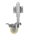Heavy Hitter Spring Loaded Gate Rollers With Locking Brake Self Adjusting Caster For Farm And Barn Gates Sag Free operation with nylon wheel.
